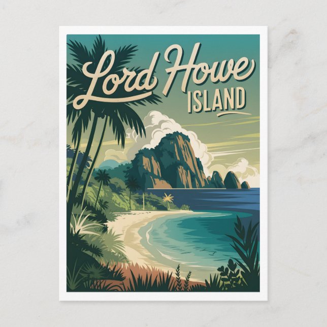 Carte Postale Vintage de l'île Lord Howe (Devant)