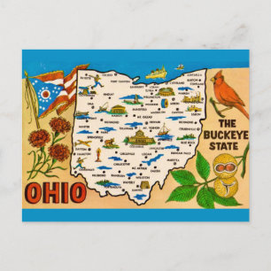 Carte postale vintage de l'Ohio