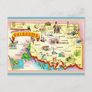 Carte postale vintage de l'Oklahoma
