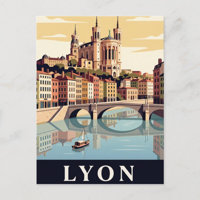 Carte postale vintage de Lyon (Devant)