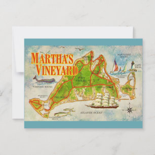 Carte postale vintage de Martha's Vineyard