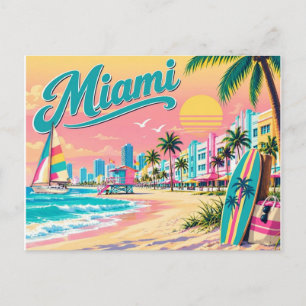 Carte postale vintage de Miami Beach