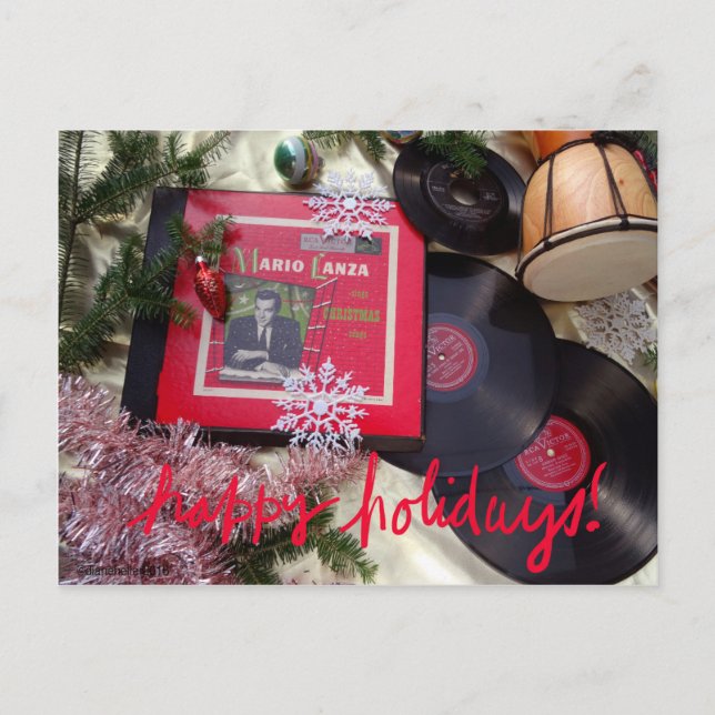 Carte postale Vintage de musique Mario Lanza (Devant)