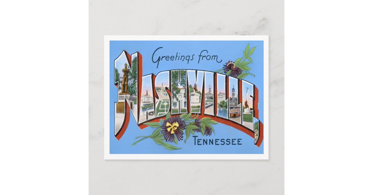 Carte Postale Ancienne - Vœux Du Tennessee - Vue Aérienne De Ville - Non Voyagée (Tichnor Brothers)