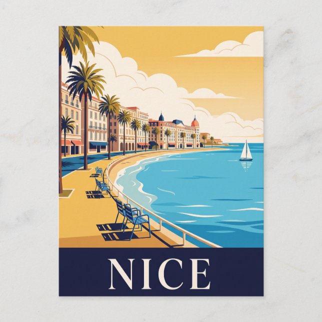 Carte postale vintage de Nice (Devant)