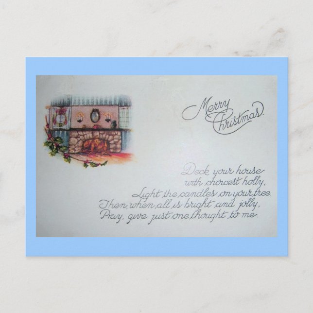 Carte postale vintage de Noël (Devant)