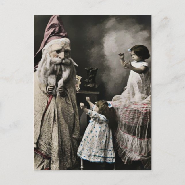 Carte postale vintage de Noël Déplaisante (Devant)