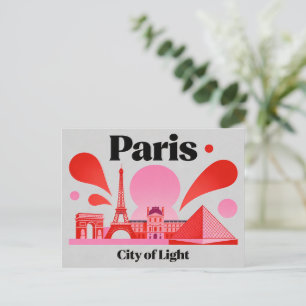Carte postale vintage de Paris, Ville Lumière
