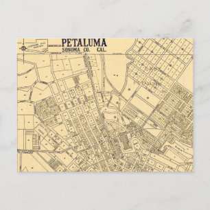 Carte postale vintage de Petaluma CA