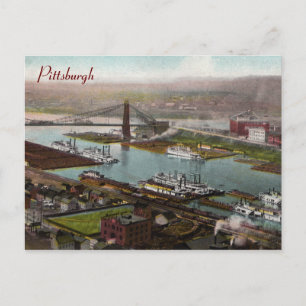 Carte postale vintage de Pittsburgh 1800