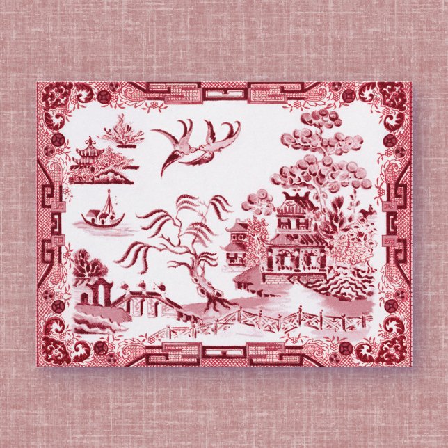 Carte postale vintage de Red Willow (Créateur téléchargé)