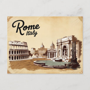 Carte Postale Vintage de Rome, Italie
