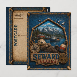 Carte postale vintage de Seward Alaska