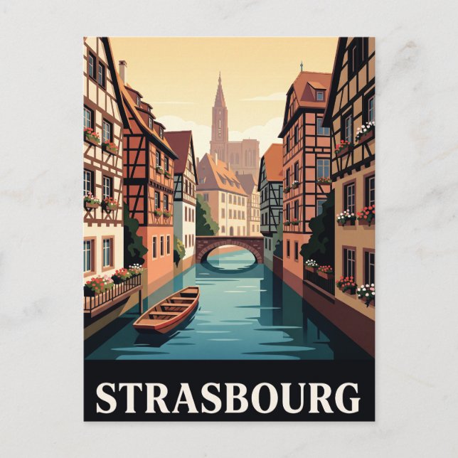 Carte postale vintage de Strasbourg (Devant)