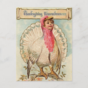 Carte postale vintage de Thanksgiving