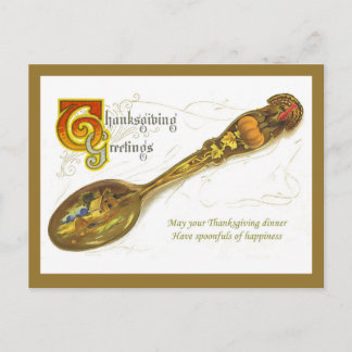 Carte postale vintage de thanksgiving