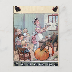 Carte postale vintage de Thanksgiving