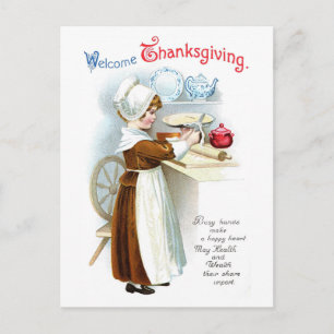 Carte postale vintage de Thanksgiving