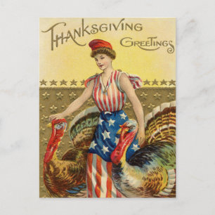 Carte postale vintage de Thanksgiving