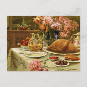 Carte postale vintage de Thanksgiving