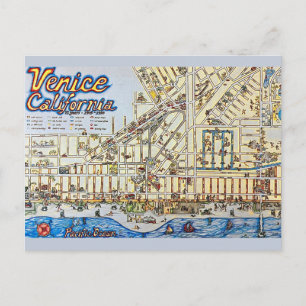Carte postale vintage de Venice CA
