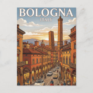 Carte postale vintage de voyage   Bologne, Italie