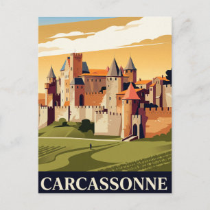 Carte postale vintage de voyage Carcassonne
