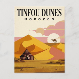 Carte postale vintage de voyage   Dunes de Tinfou 