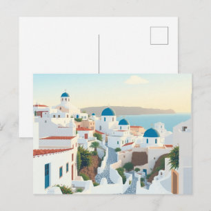 Carte postale vintage de voyage en Crète Grèce