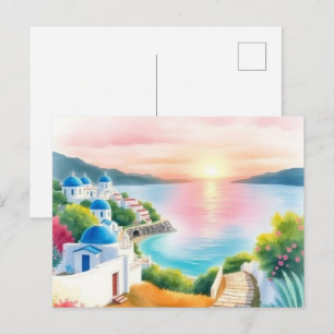 Carte postale vintage de voyage en Grèce