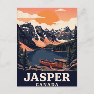 Carte postale vintage de voyage Jasper Canada