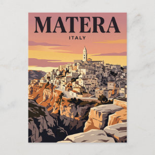 Carte postale vintage de voyage   Matera, Italie