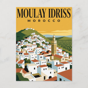 Carte postale vintage de voyage Moulay Idriss Ma