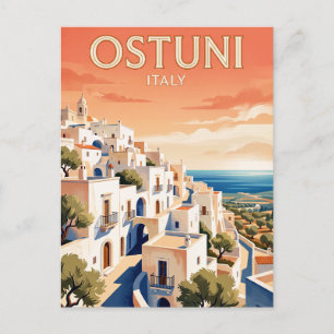 Carte postale vintage de voyage Ostuni Italie
