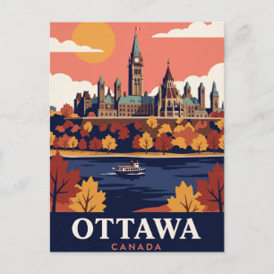 Carte postale vintage de voyage Ottawa Canada