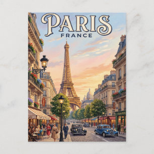 Carte postale vintage de voyage Paris