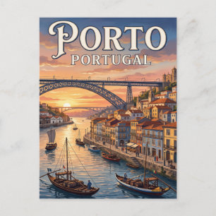 Carte postale vintage de voyage Porto