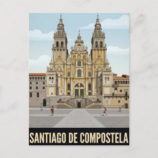 Carte postale vintage de voyage Santiago de Compos