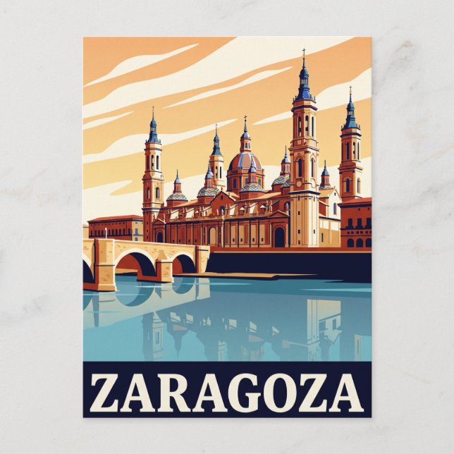 Carte postale vintage de voyage Zaragoza (Devant)