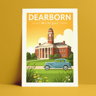 Carte Postale Vintage Dearborn Michigan