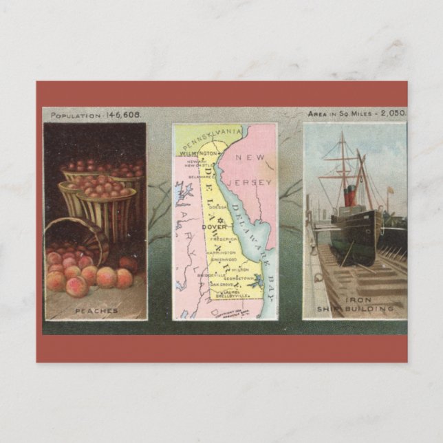 Carte Postale Vintage Delaware (Devant)