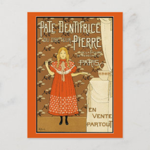 Carte Postale vintage : Dentifrice de porcelaine