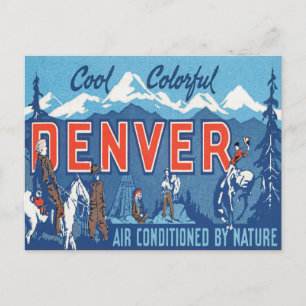 Carte Postale Vintage Denver Colorado