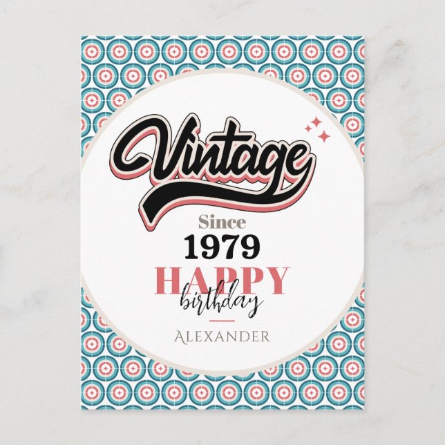 Carte Postale Vintage depuis - 1979 (Devant)