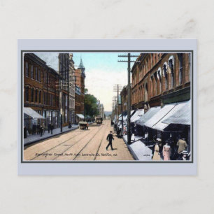 Carte Postale Vintage des années 1890, rue Barrington Halifax (N
