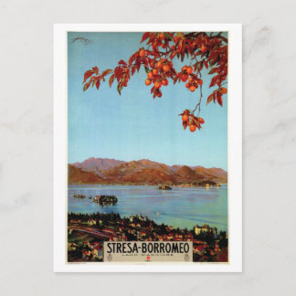 Carte Postale Vintage des années 1920 Lac Majeur Stresa Voyage i