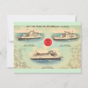 Carte postale vintage des ferries de St Petersbour