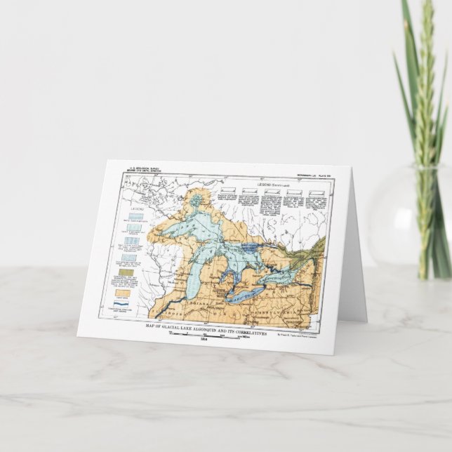 Carte postale vintage des Grands Lacs (Devant)