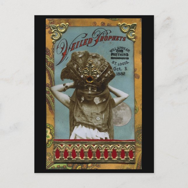 Carte postale Vintage des prophètes voilés (Devant)