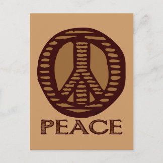 Carte postale vintage des signes de paix de coupe-